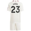 Camisola + Calções Manchester United Shaw 23 Criança Equipamento 3ª 23/24